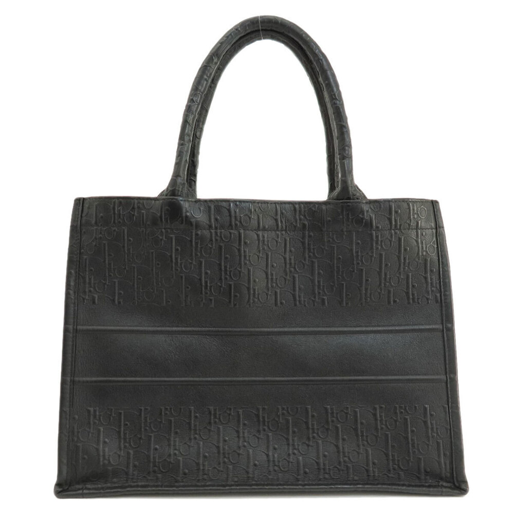 Dior Book Bag Calfskin Tote Christian Black